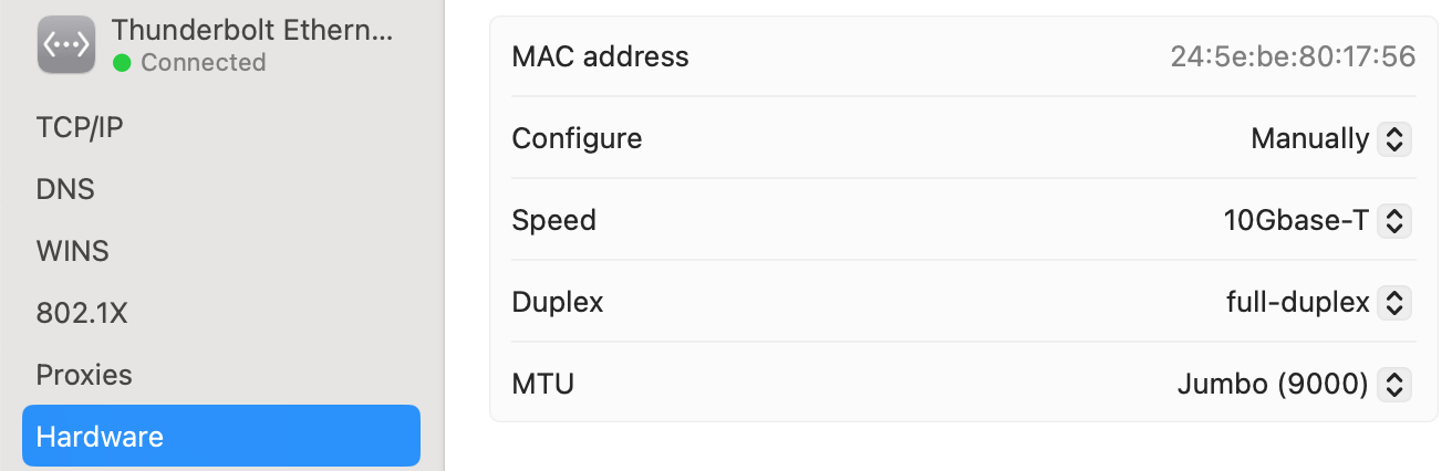 Mac 设置 MTU